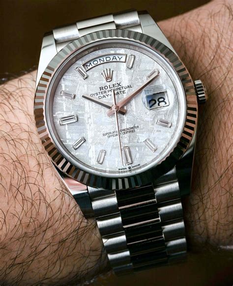 white gold day date rolex|Rolex Day-Date 40 228239.